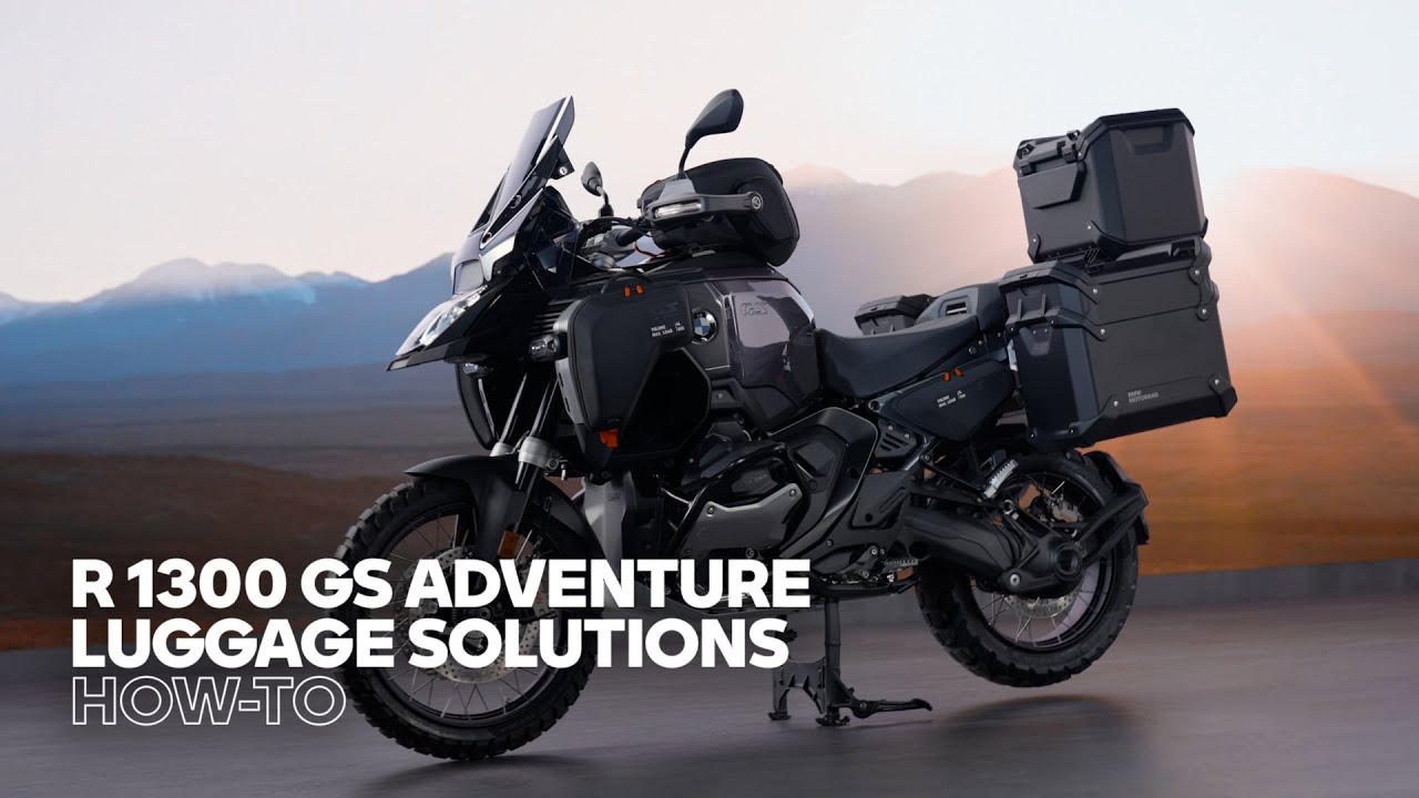 A BMW R 1300 GSA fully loaded with luggage